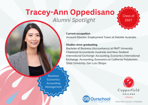 Copperfield College Alum - Tracey-Ann O