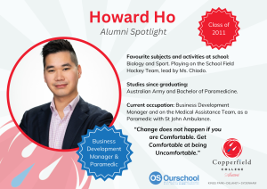 Copperfield College Alum - Howard Ho