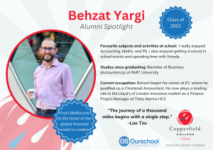 Copperfield College Alum - Behzat Yargi